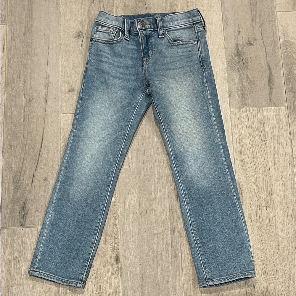 Old Navy Light Blue Kids Boys Slim Stretch Straight Jeans Size 7